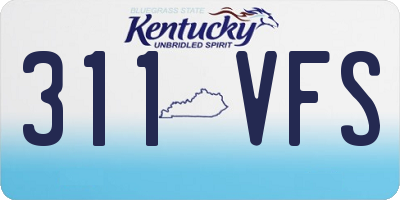 KY license plate 311VFS