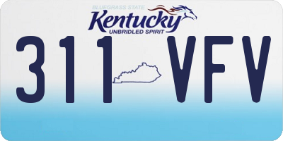 KY license plate 311VFV