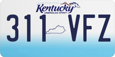 KY license plate 311VFZ