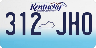 KY license plate 312JHO