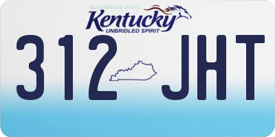 KY license plate 312JHT