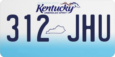 KY license plate 312JHU