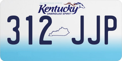 KY license plate 312JJP
