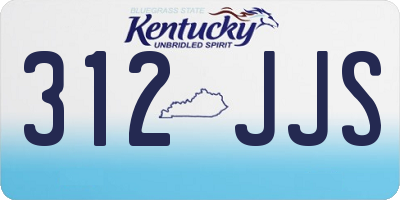 KY license plate 312JJS