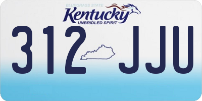 KY license plate 312JJU