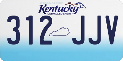 KY license plate 312JJV
