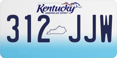 KY license plate 312JJW