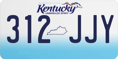 KY license plate 312JJY
