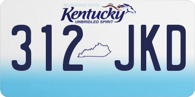 KY license plate 312JKD