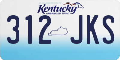 KY license plate 312JKS