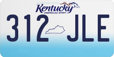 KY license plate 312JLE