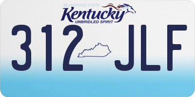 KY license plate 312JLF