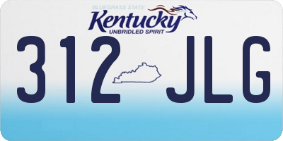 KY license plate 312JLG