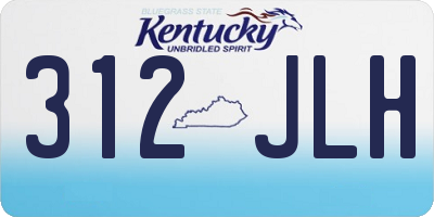 KY license plate 312JLH