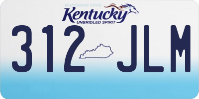 KY license plate 312JLM