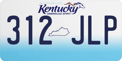KY license plate 312JLP