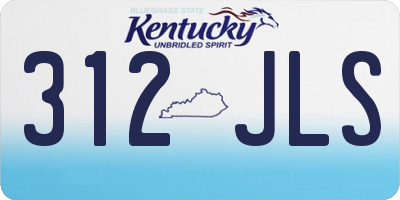 KY license plate 312JLS