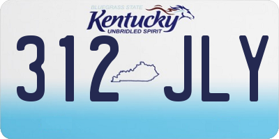 KY license plate 312JLY
