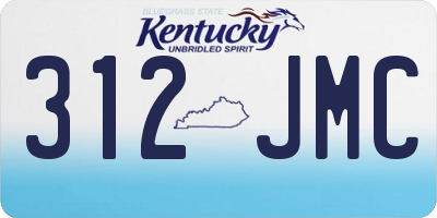 KY license plate 312JMC