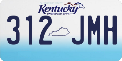 KY license plate 312JMH