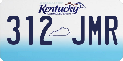 KY license plate 312JMR