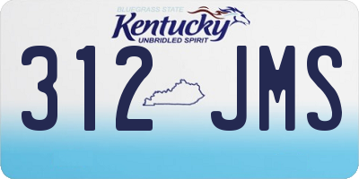 KY license plate 312JMS