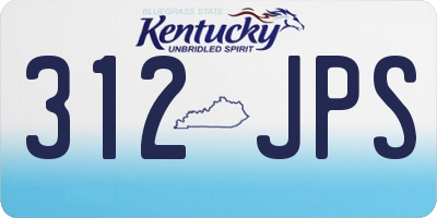 KY license plate 312JPS