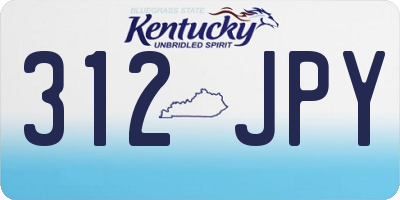 KY license plate 312JPY