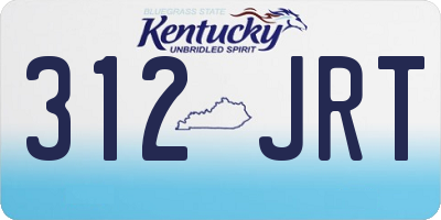 KY license plate 312JRT