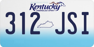 KY license plate 312JSI