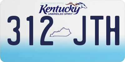 KY license plate 312JTH