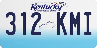 KY license plate 312KMI