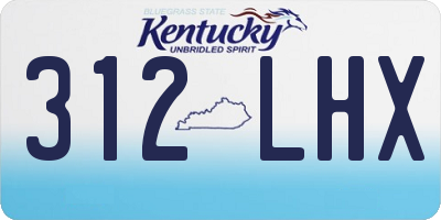 KY license plate 312LHX