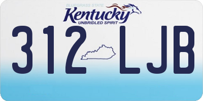 KY license plate 312LJB