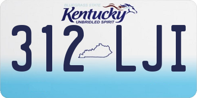KY license plate 312LJI