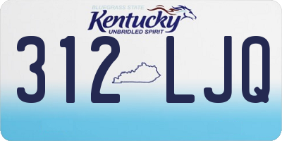 KY license plate 312LJQ