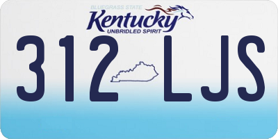 KY license plate 312LJS