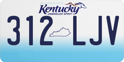 KY license plate 312LJV