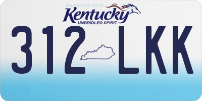 KY license plate 312LKK