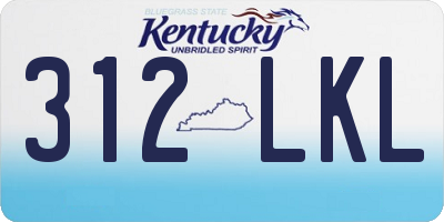 KY license plate 312LKL