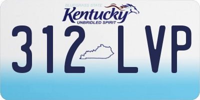 KY license plate 312LVP