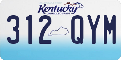 KY license plate 312QYM