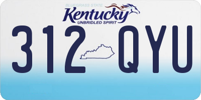 KY license plate 312QYU