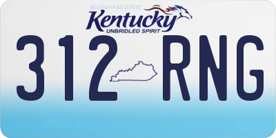 KY license plate 312RNG