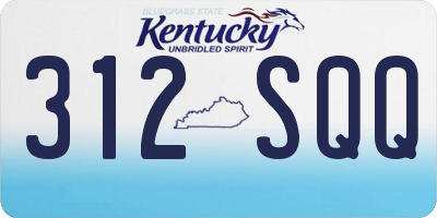 KY license plate 312SQQ
