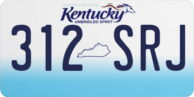 KY license plate 312SRJ
