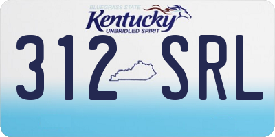 KY license plate 312SRL