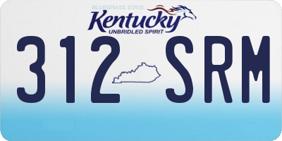 KY license plate 312SRM