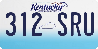 KY license plate 312SRU
