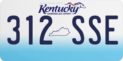 KY license plate 312SSE